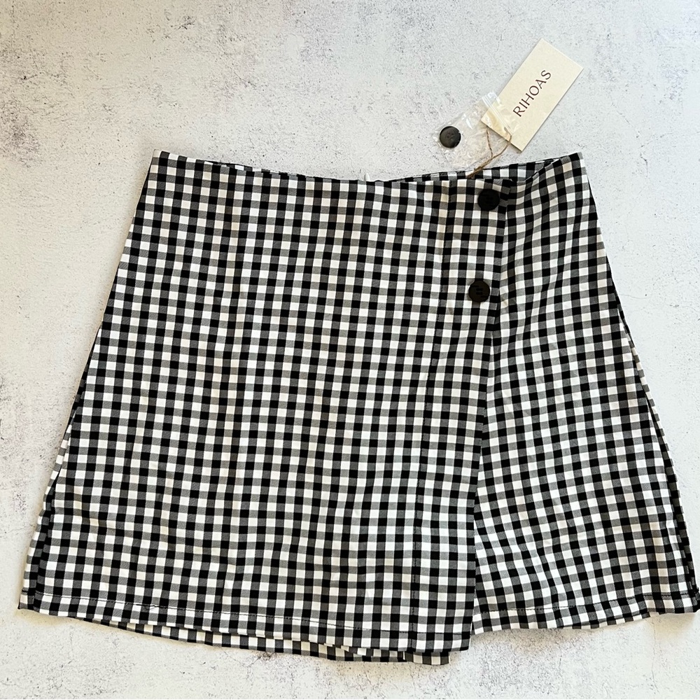 RIHOAS Monochrome Checkered Mini Skort